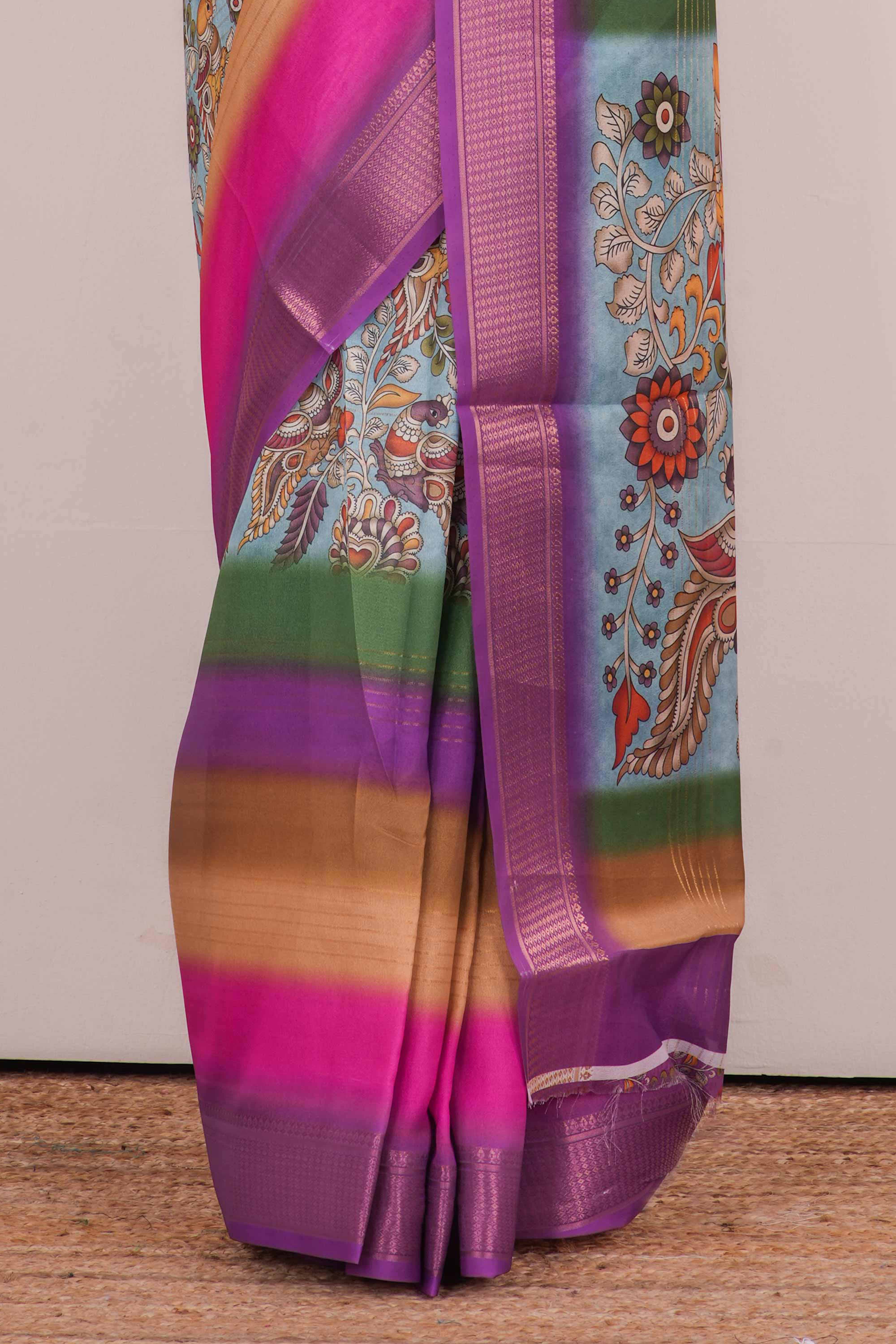 Multicolor silk saree