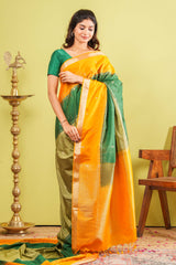 Multicolor soft silk elegant saree