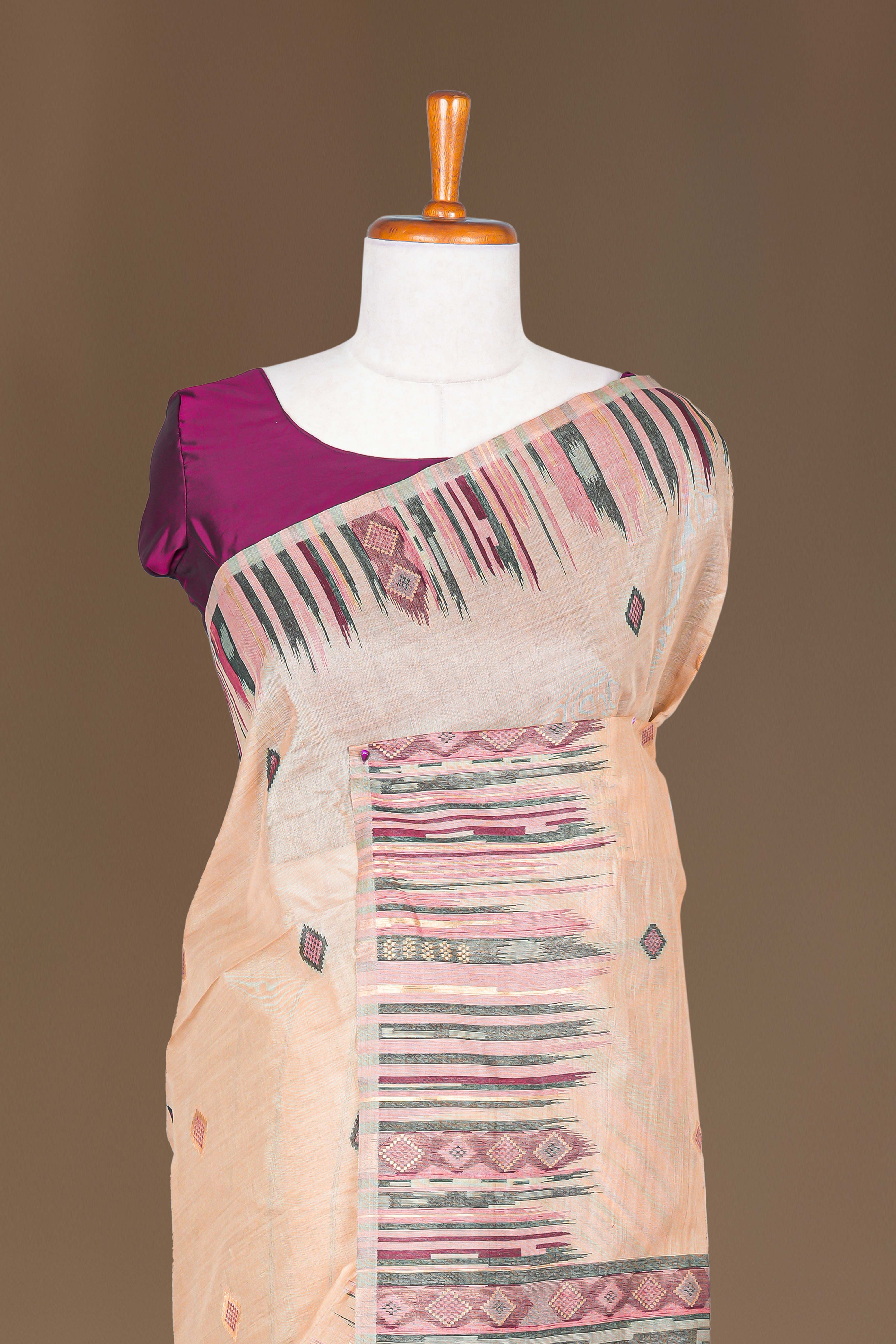 Munga cotton woven butta saree