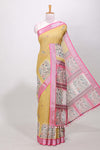 Mustard linen cotton weave saree