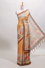 Mustard tussar weave