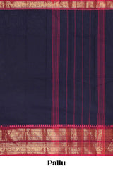 Navy Blue chettinad cotton saree