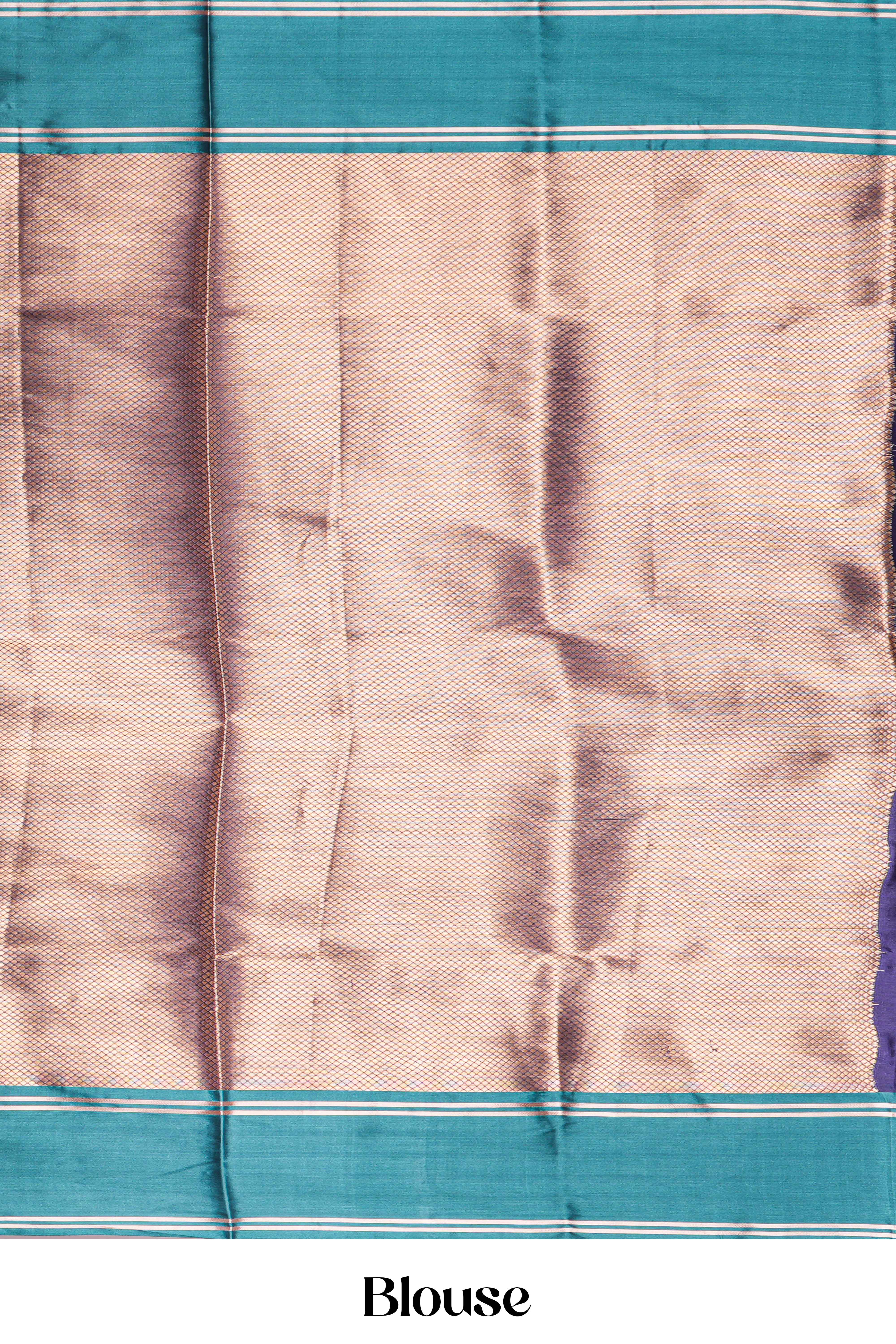 Navy blue semi soft silk statement saree