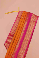 Orange Kanchipuram silks sare