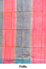 Orange ikkat cotton saree