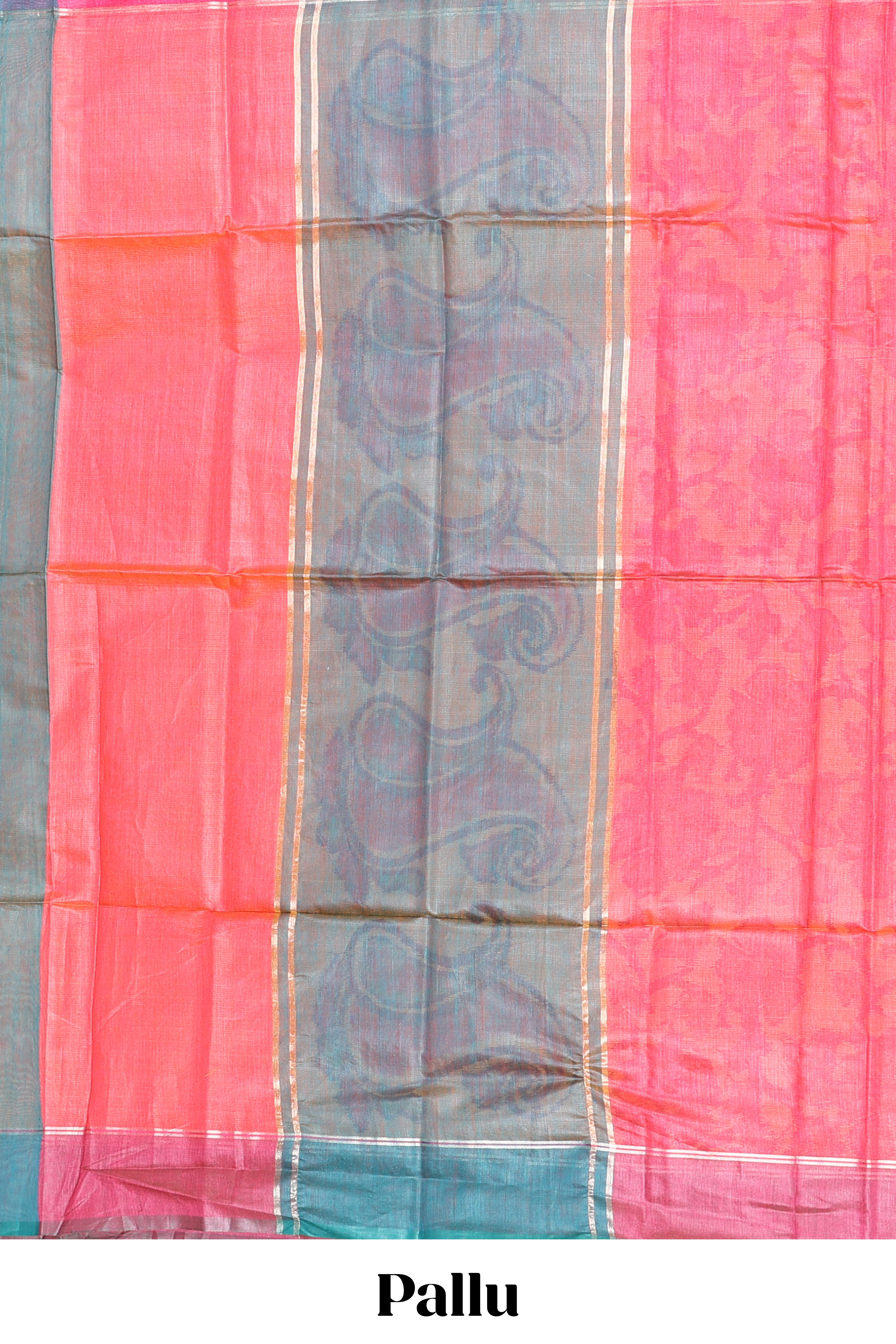 Orange ikkat cotton saree