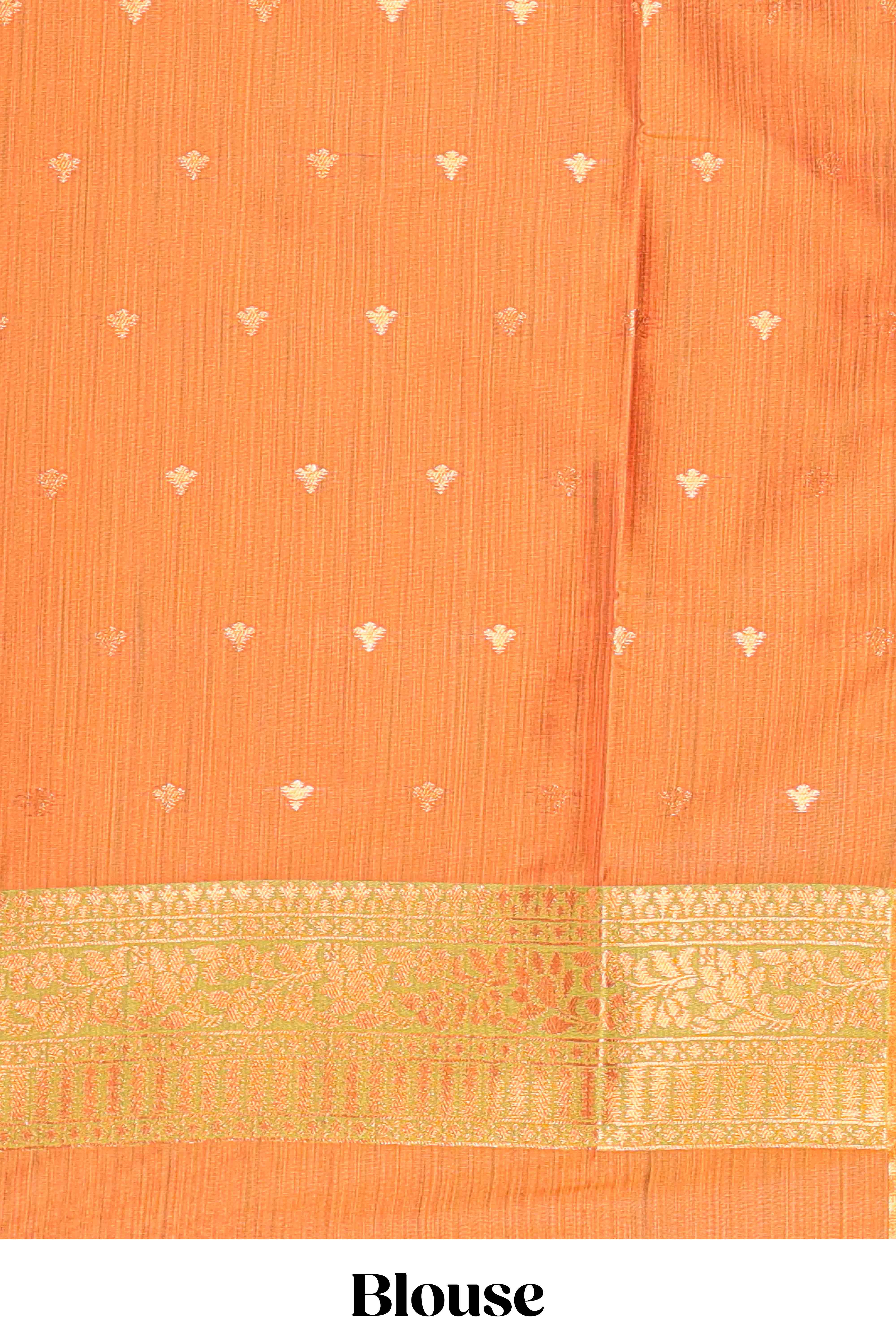 Orange semi soft silk occasion saree