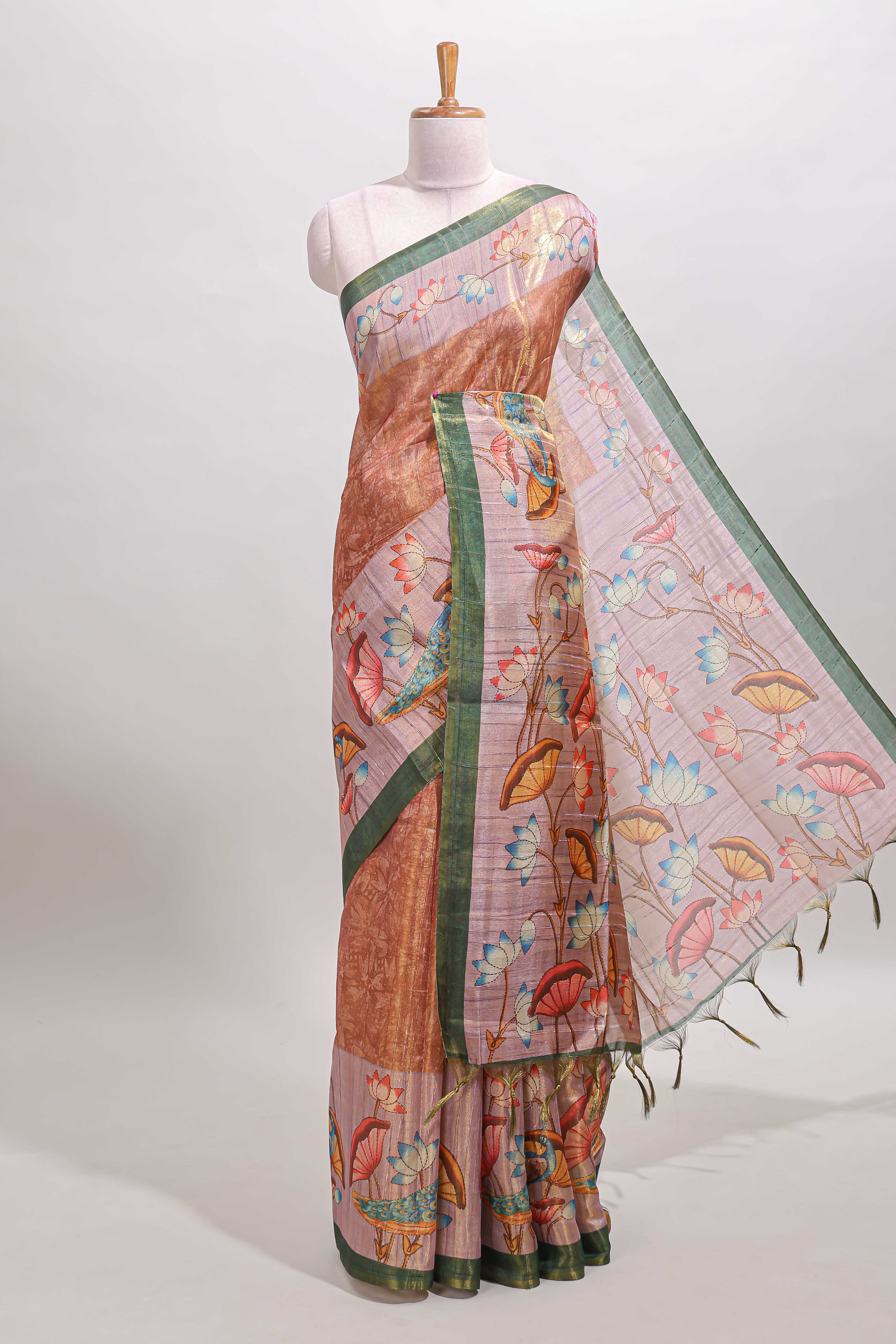 Orange tussar weave
