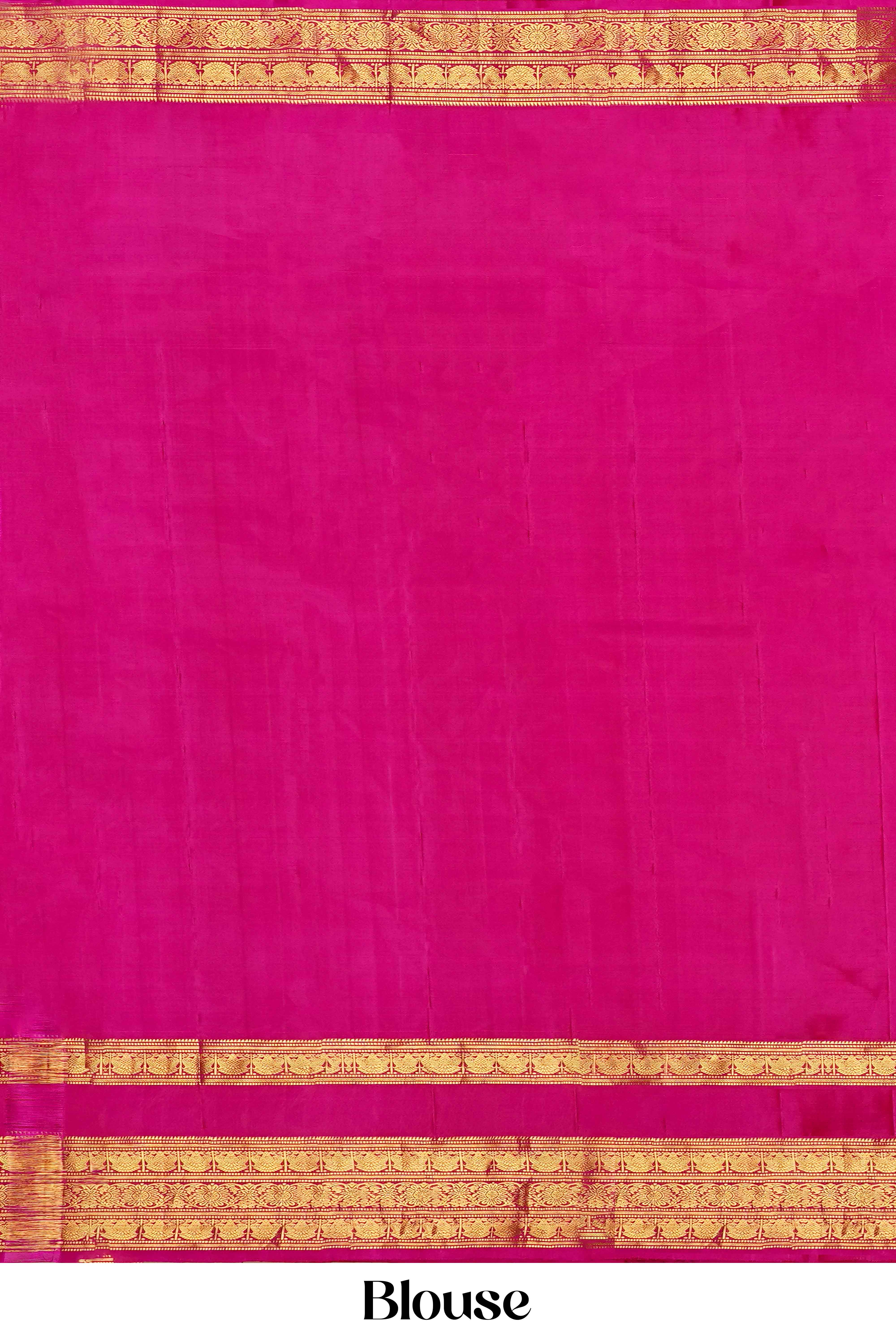 Orange wedding silk saree