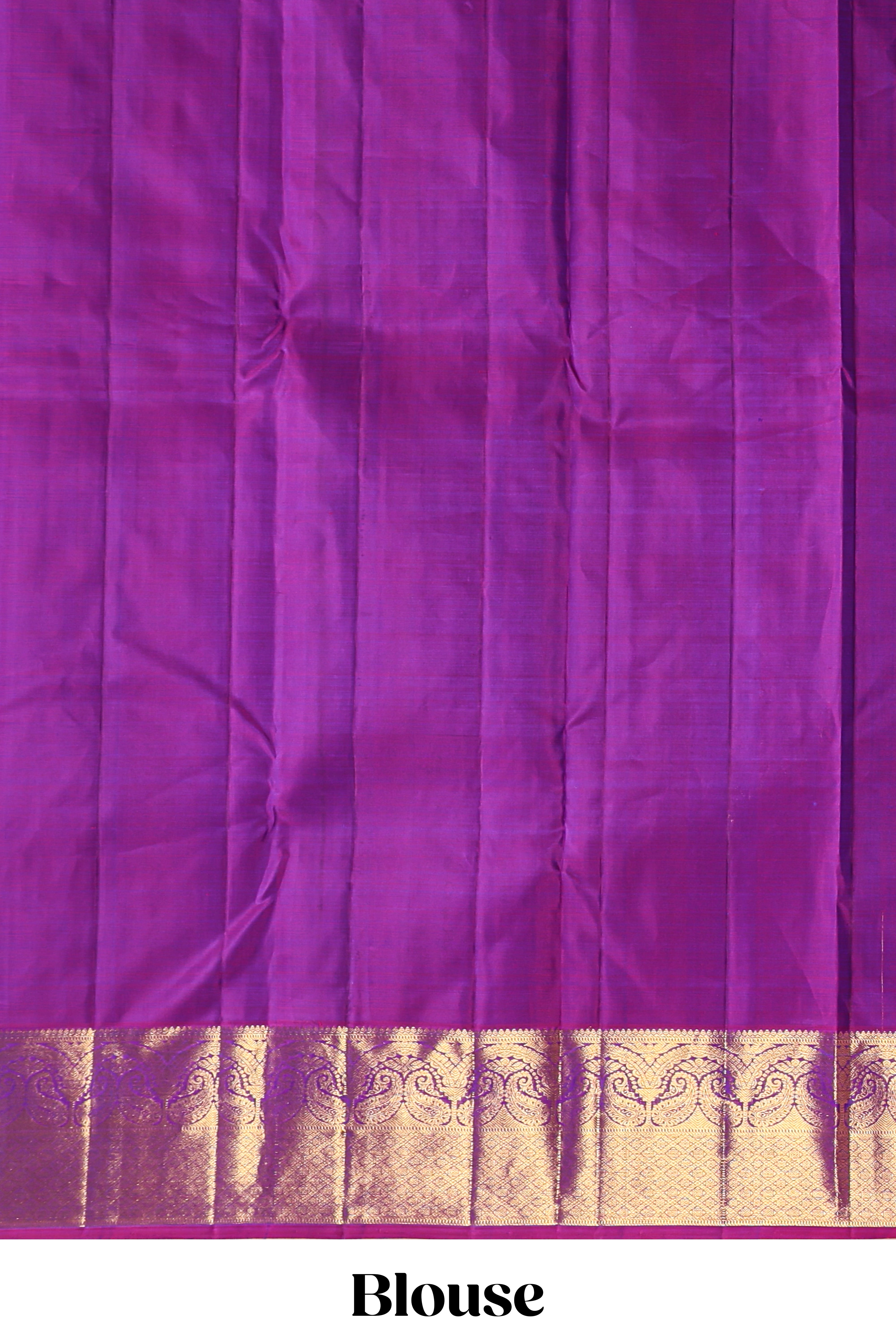 Blue zari striped parambariya pattu saree with contrast zari border and blouse