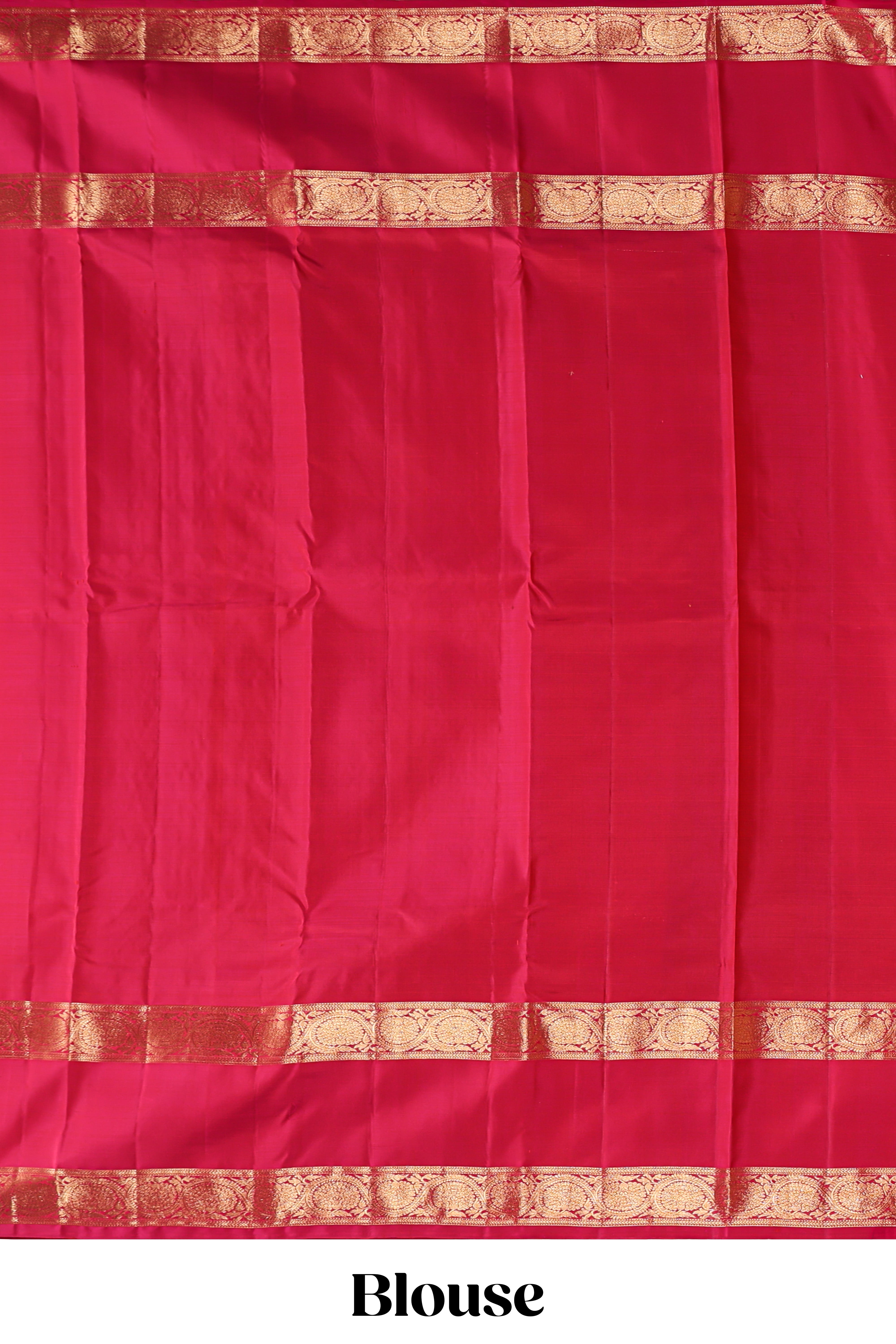 Orange zari checked parambariya pattu saree with contrast bentex border and blouse
