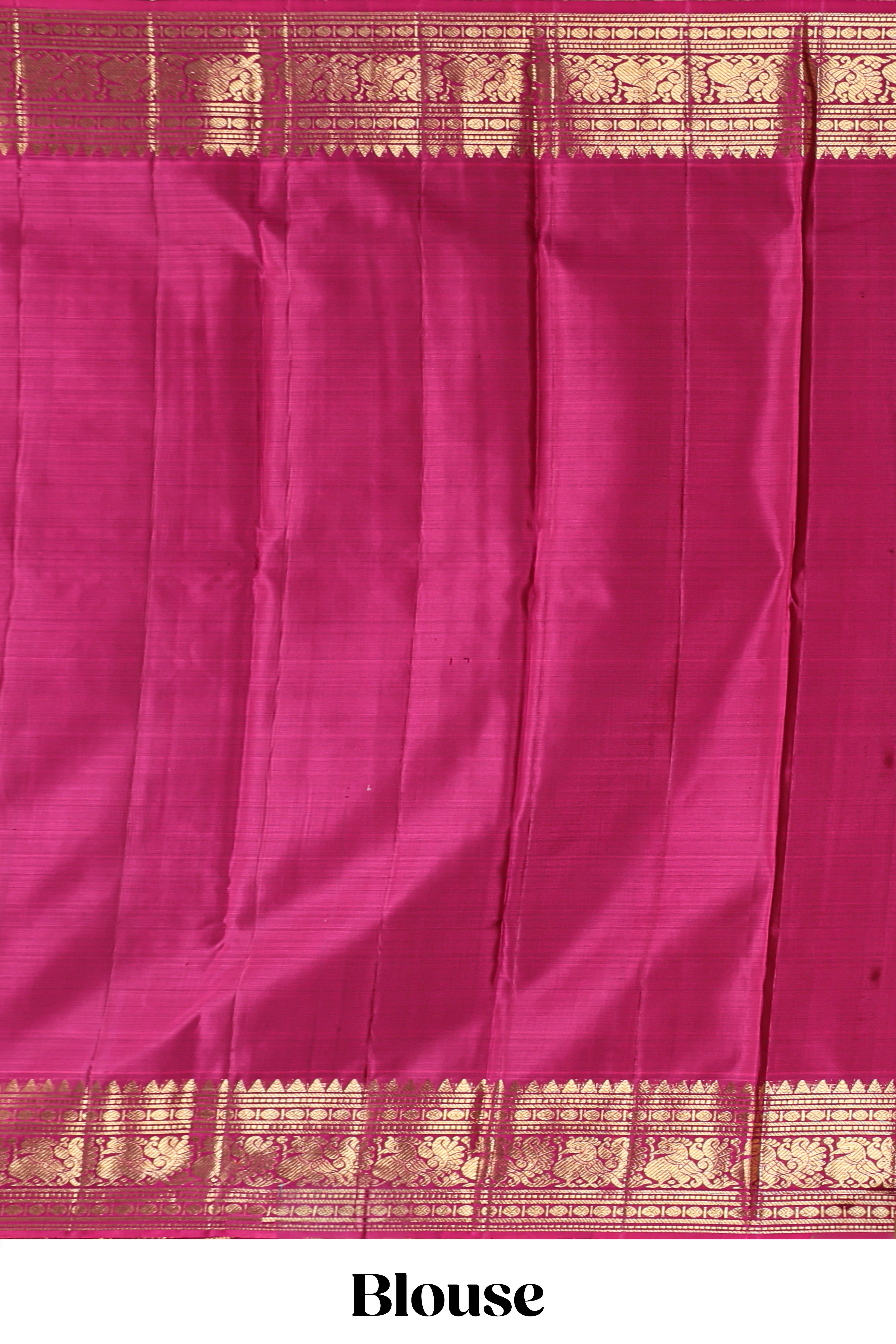 Maroon zari motifs parambariya pattu saree with contrast zari border and blouse