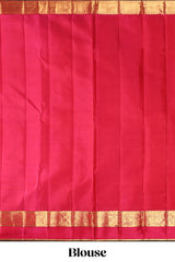Beige zari motifs parambariya pattu saree with contrast zari border and blouse