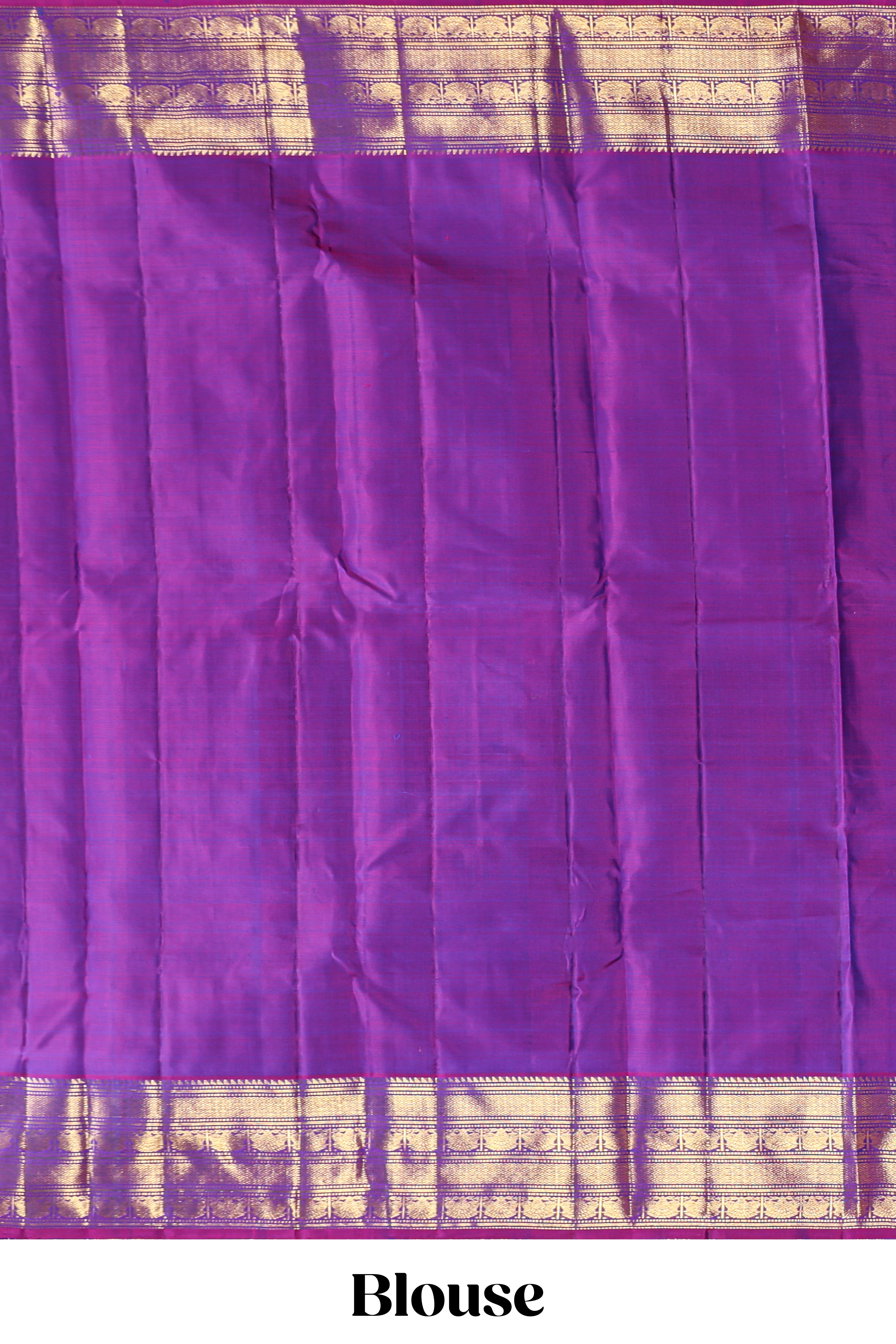 Blue zari motifs parambariya pattu saree with contrast zari border and blouse