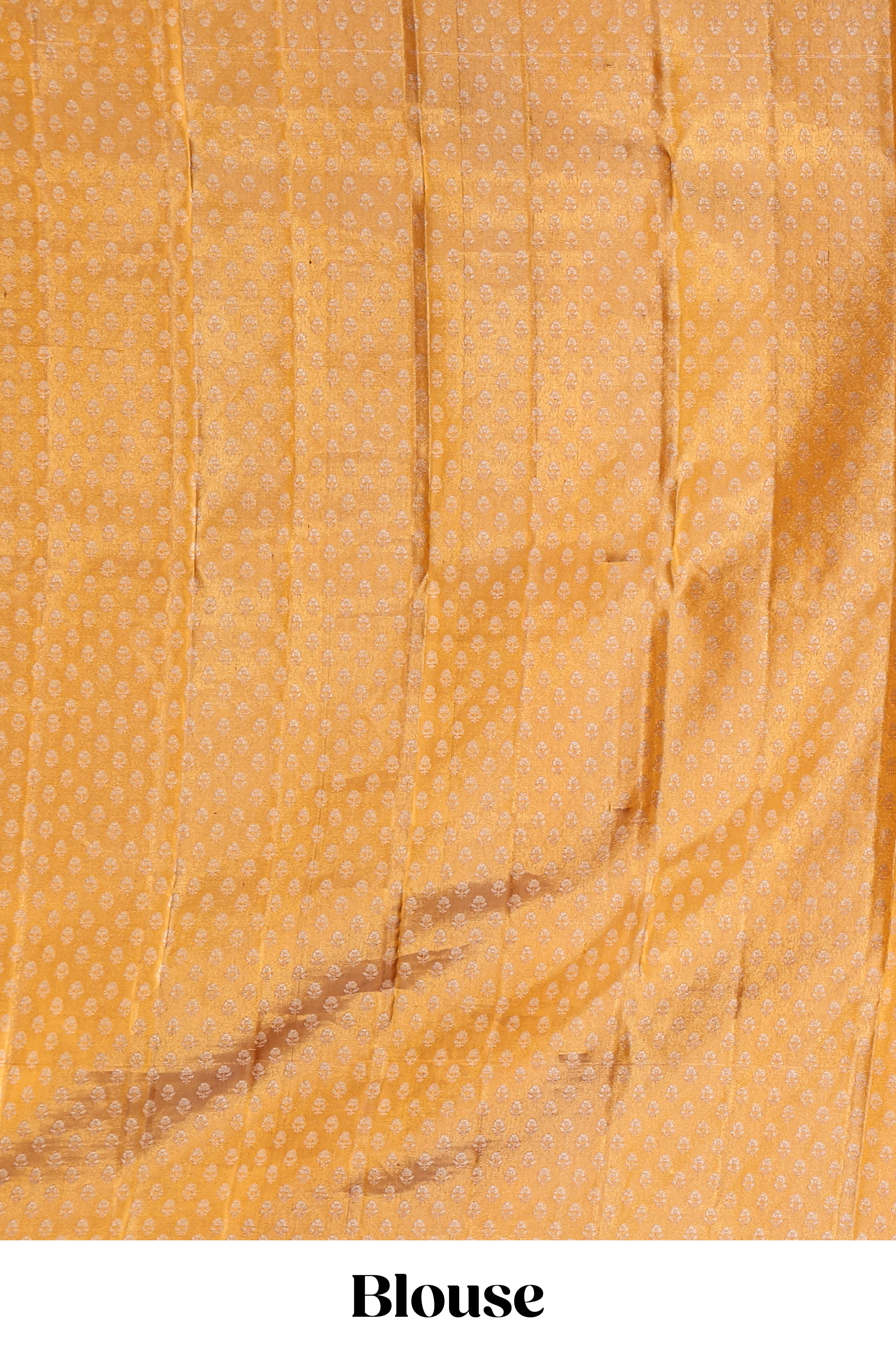 Rust orange geometric design parambariya pattu saree with contrast floral border and motifs blouse