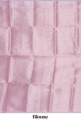 PINK TISSUE SAREE WITH PINK BLOUSE