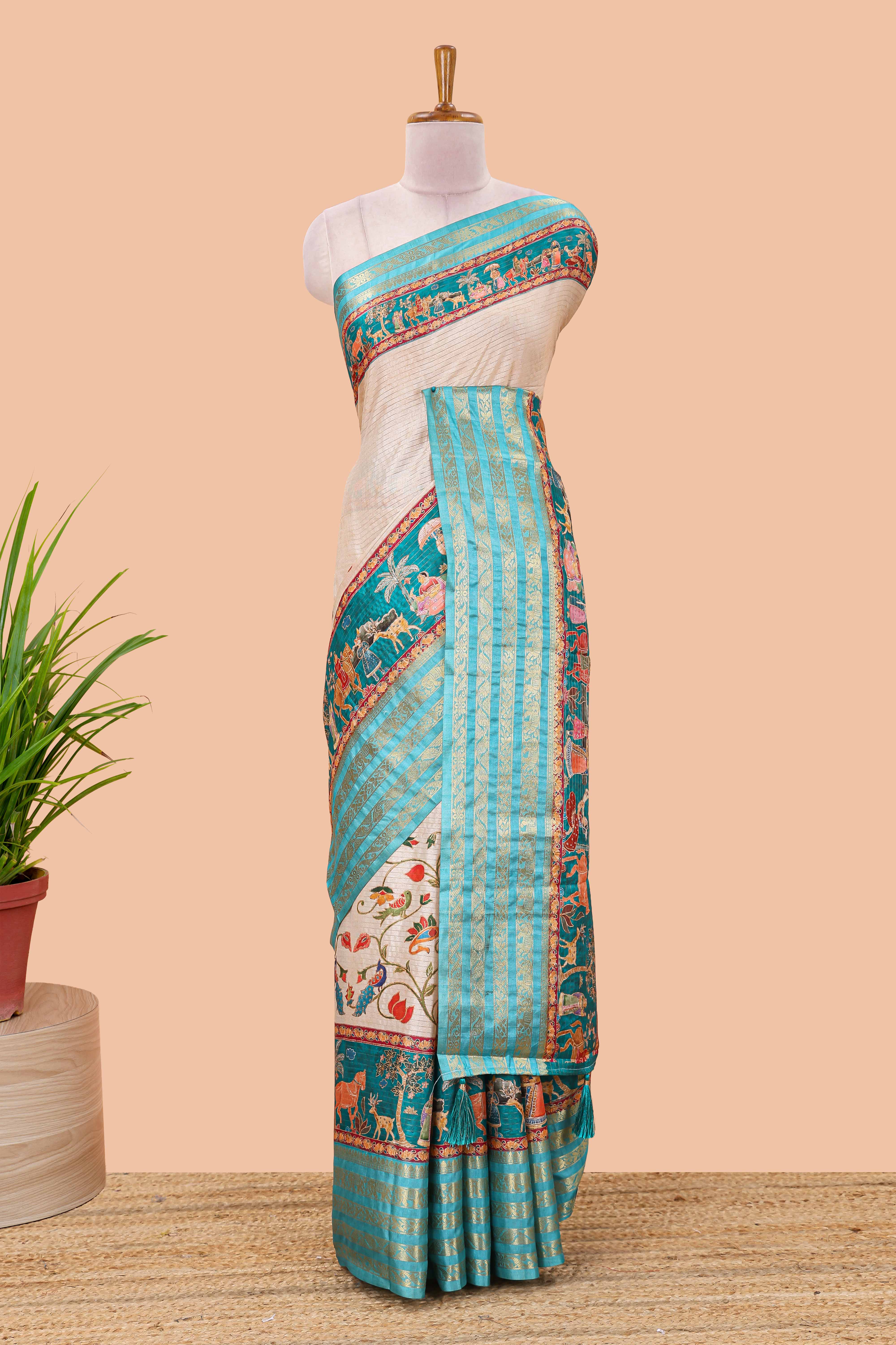 Pallu contrast highlight