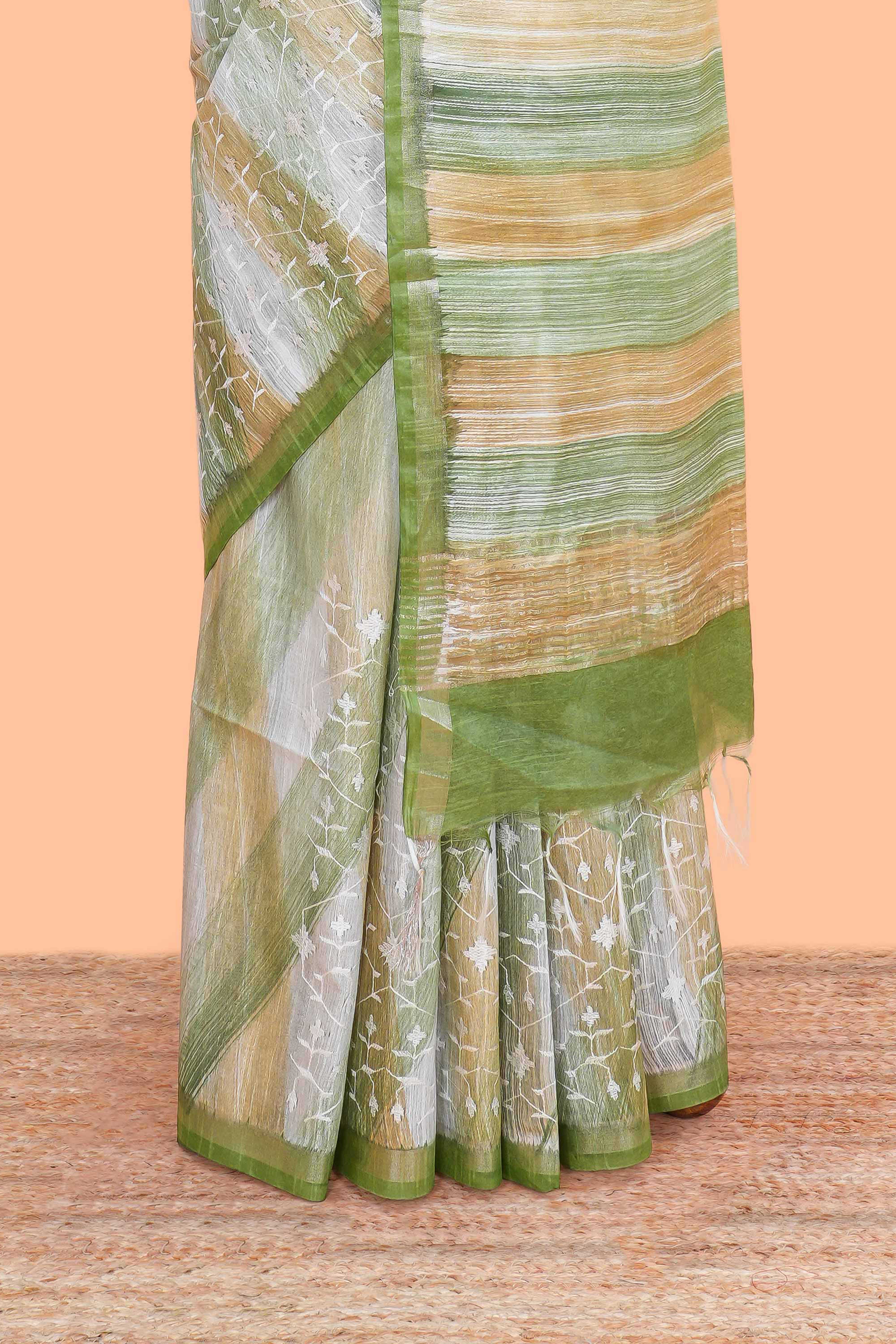 Pallu matching accents