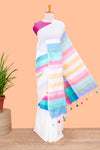Pastel textured cotton fabric