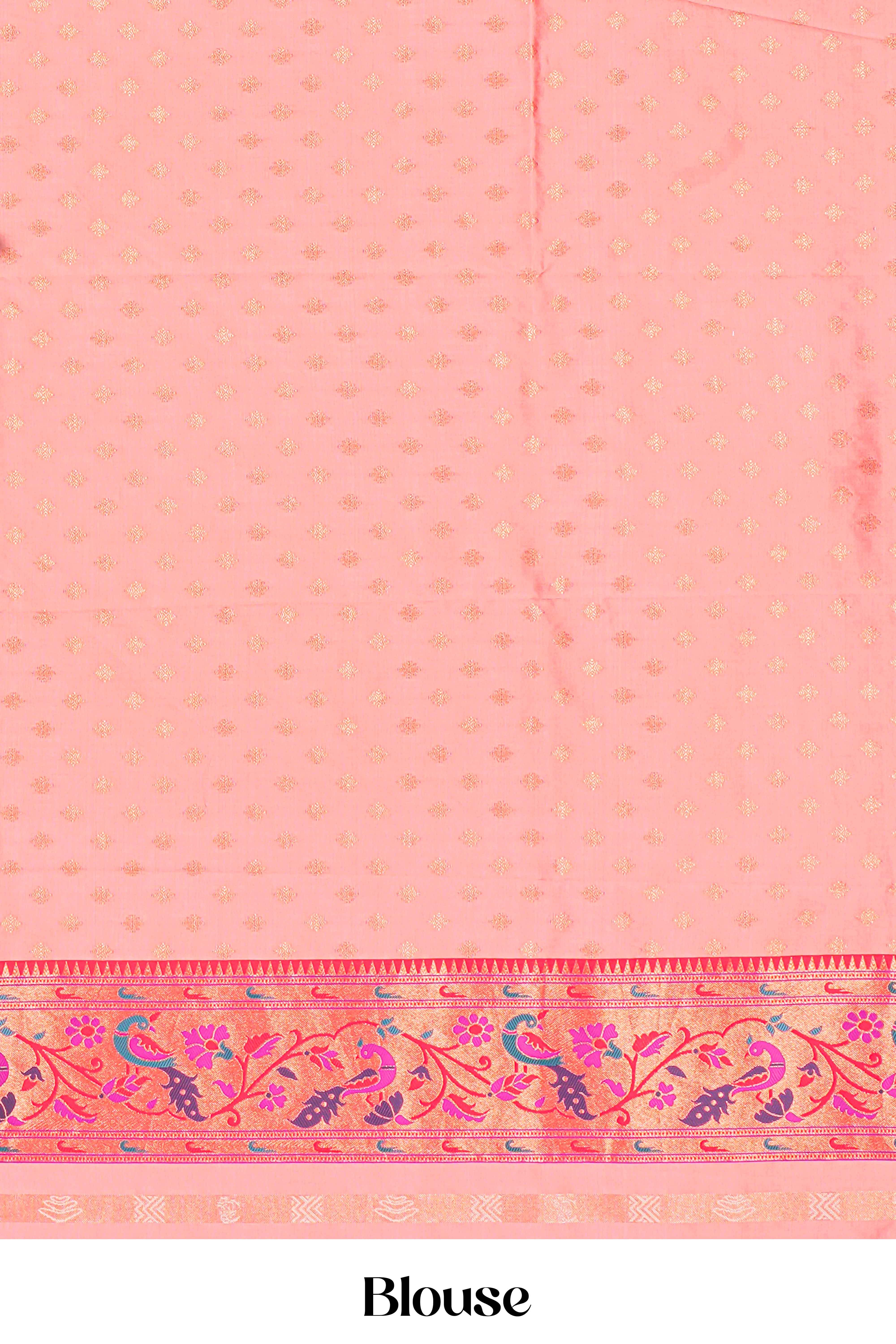 Peach art silk elegant saree