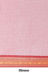 Peach casual chettinad cotton saree
