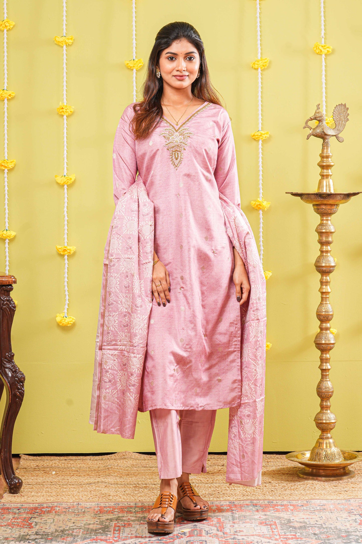 Peach elegant salwar set