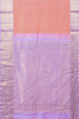 Peach jacquard silk sarees