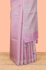 Pink Casual Kota Cotton Saree with Elegant Pallu