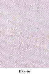 Pink Kota Cotton Saree Featuring Crane Motif Print