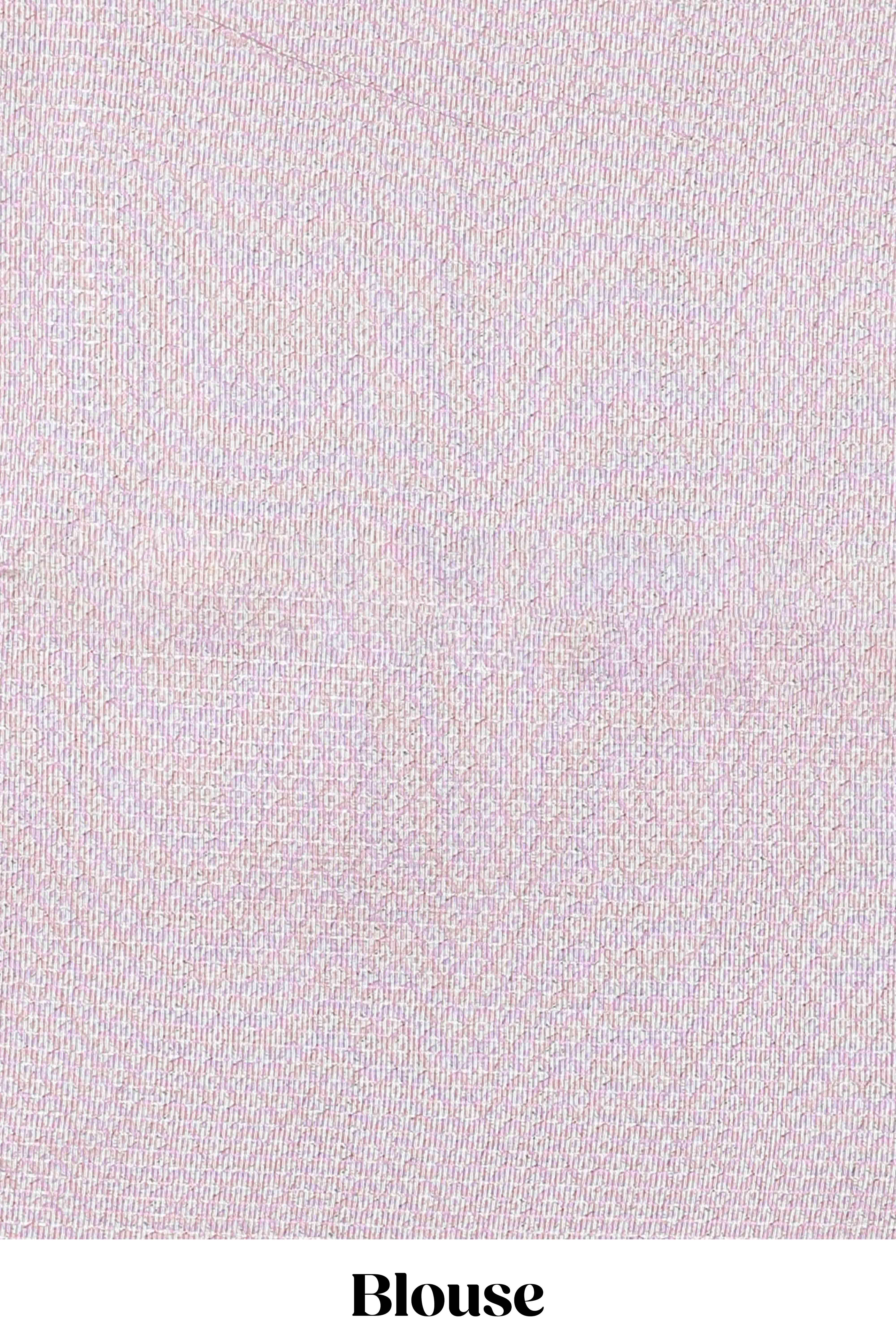 Pink Kota Cotton Saree Featuring Crane Motif Print