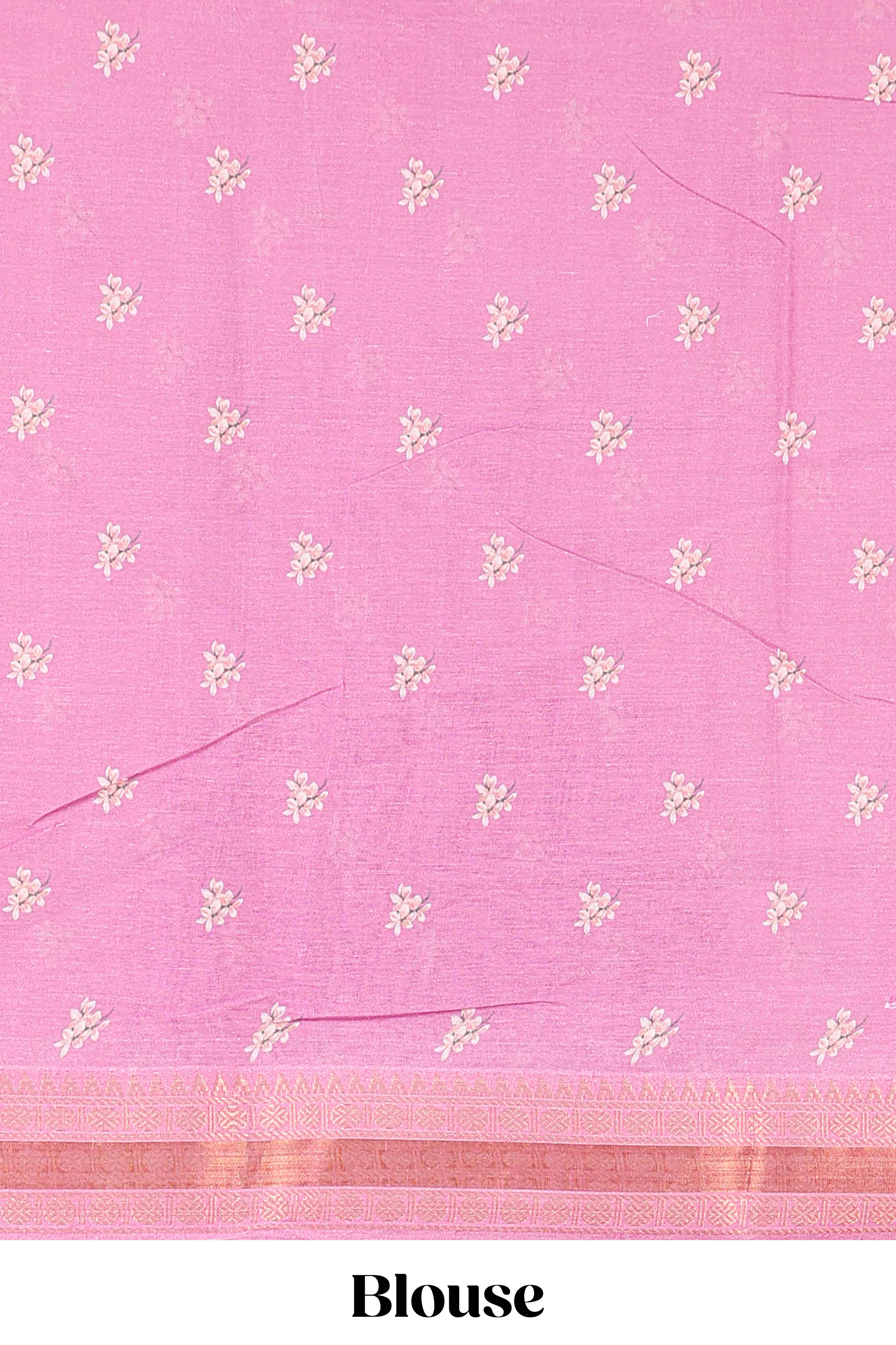 Pink casual Chirala cotton saree