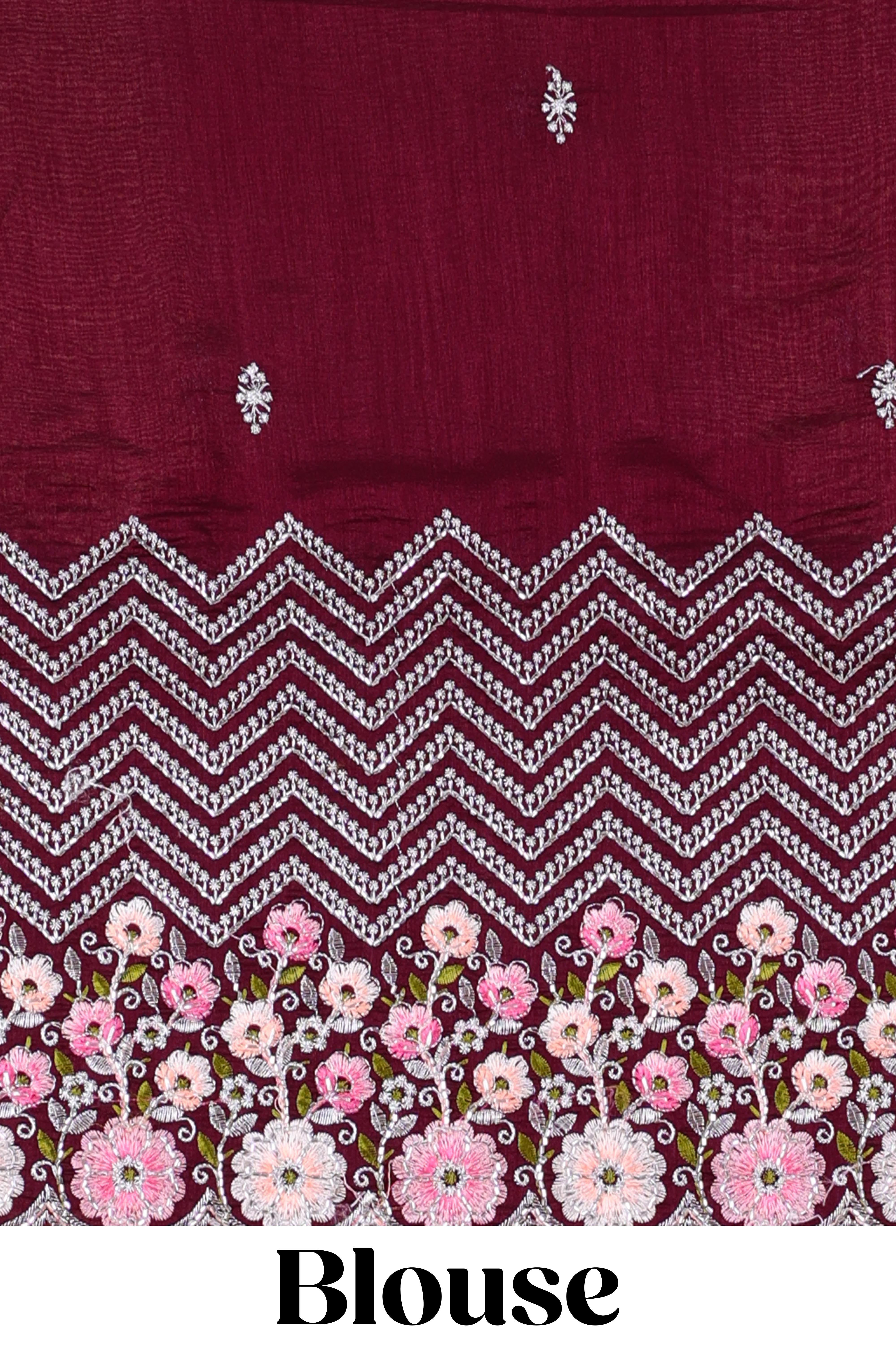 Pink chiffon georgette designer saree