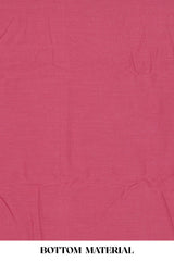 Pink cotton thread work suit