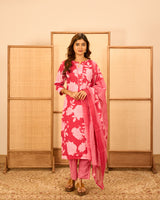 Pink cotton traditional suit