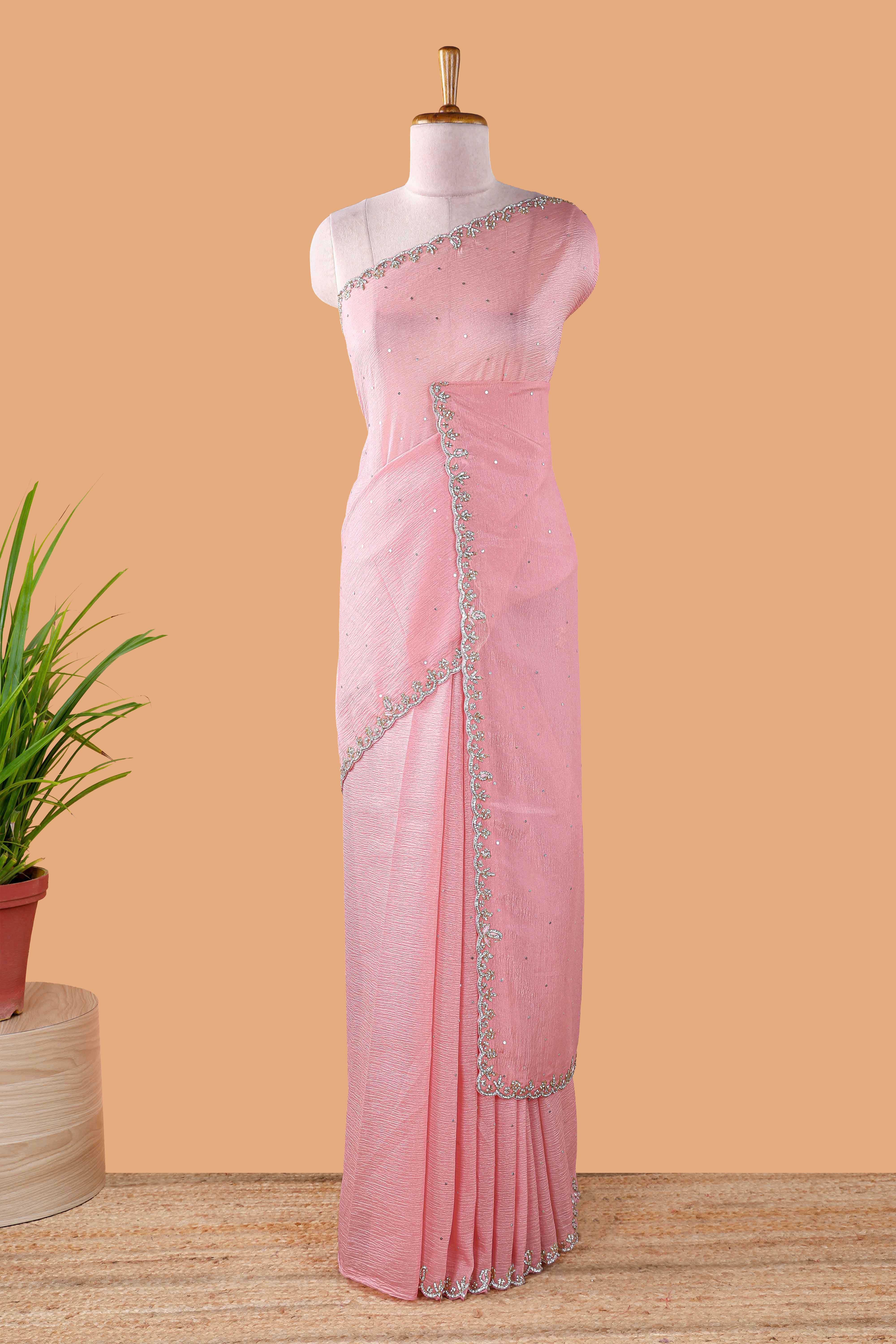 Pink dot embroidery