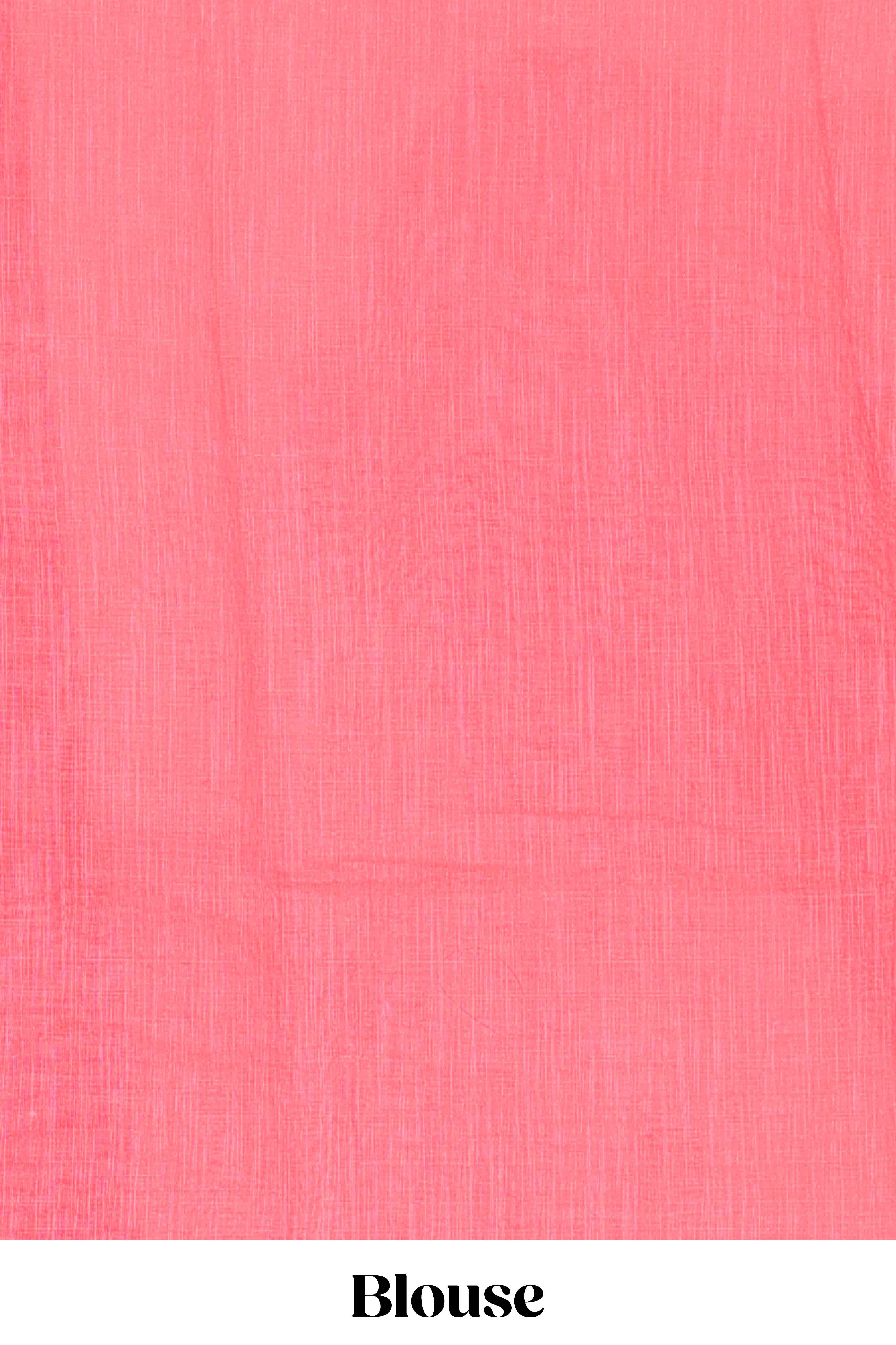 Pink festive linen cotton drape