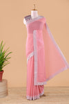 Pink georgette space silk stone saree