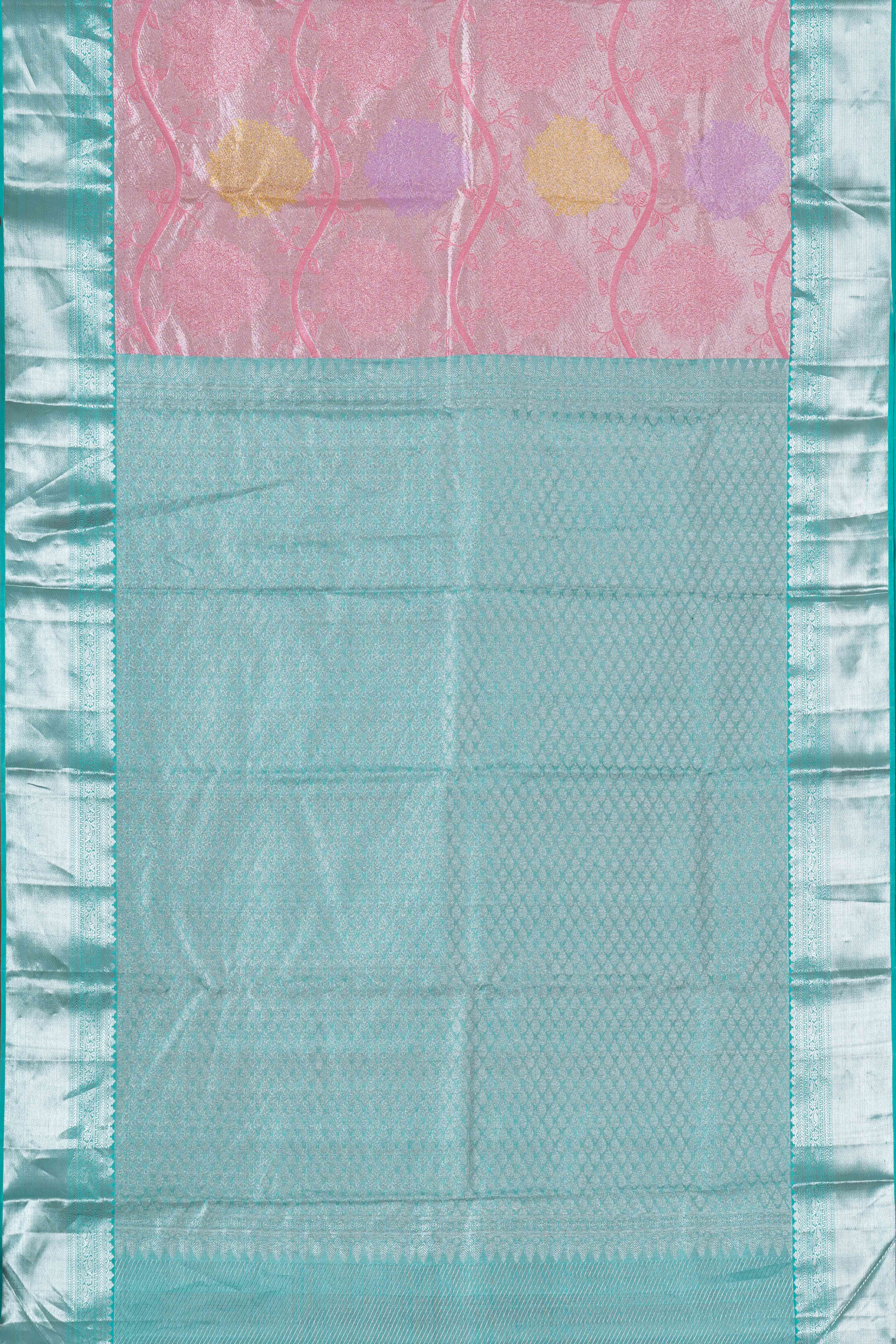 Pink jacquard silk