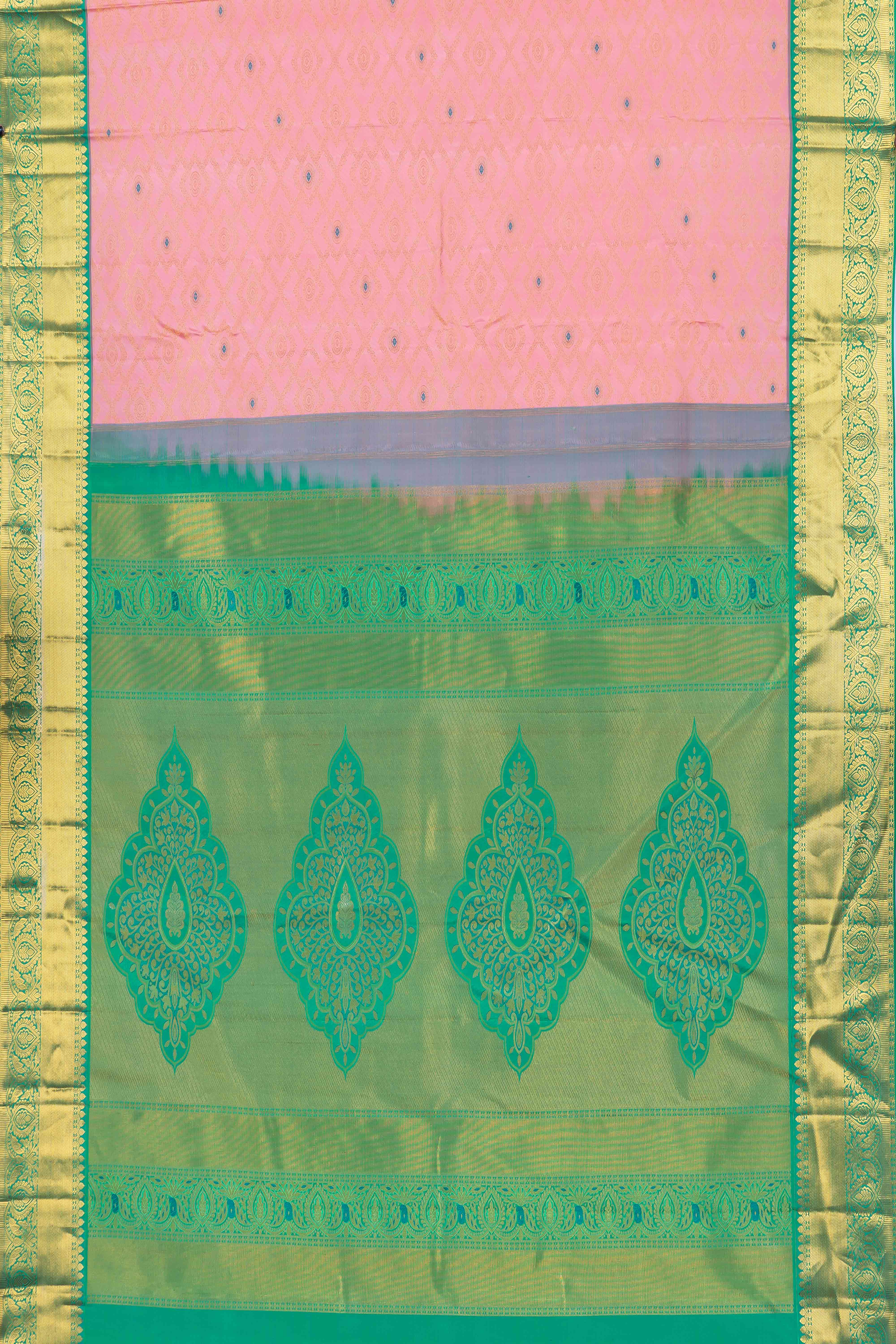 Pink jacquard silks sarees