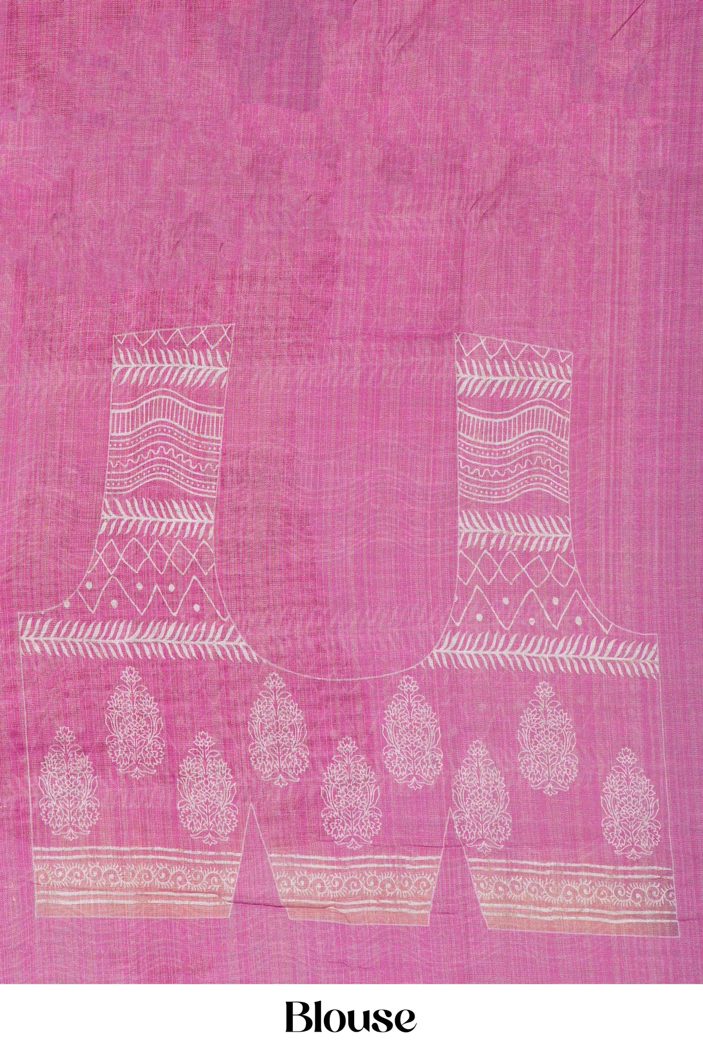 Pink linen festive saree