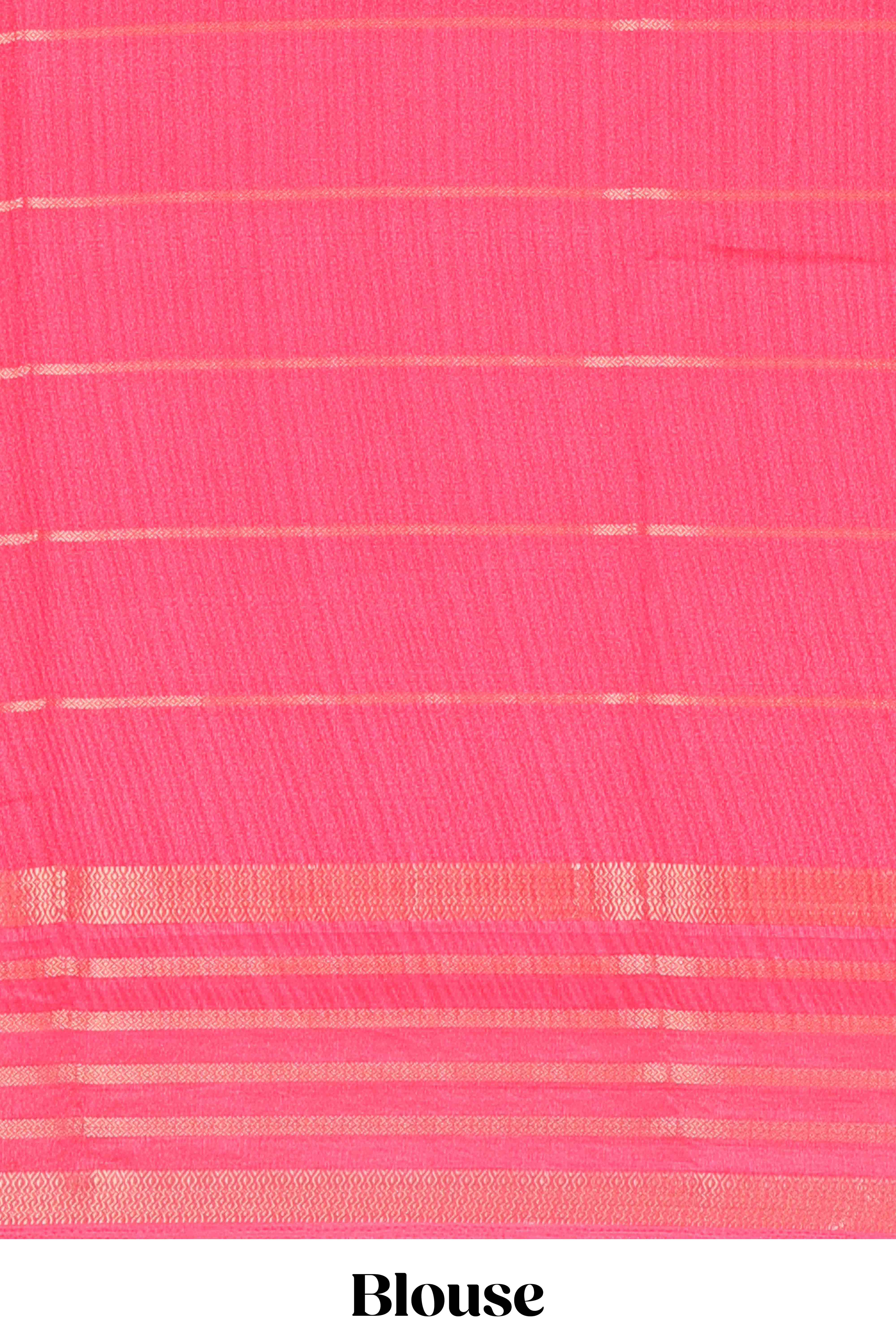 Pink moss chiffon elegant saree