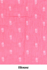 Pink woven floral drape
