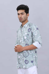 Popcorn fabric mens shirt