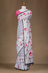 Printed aari work saree