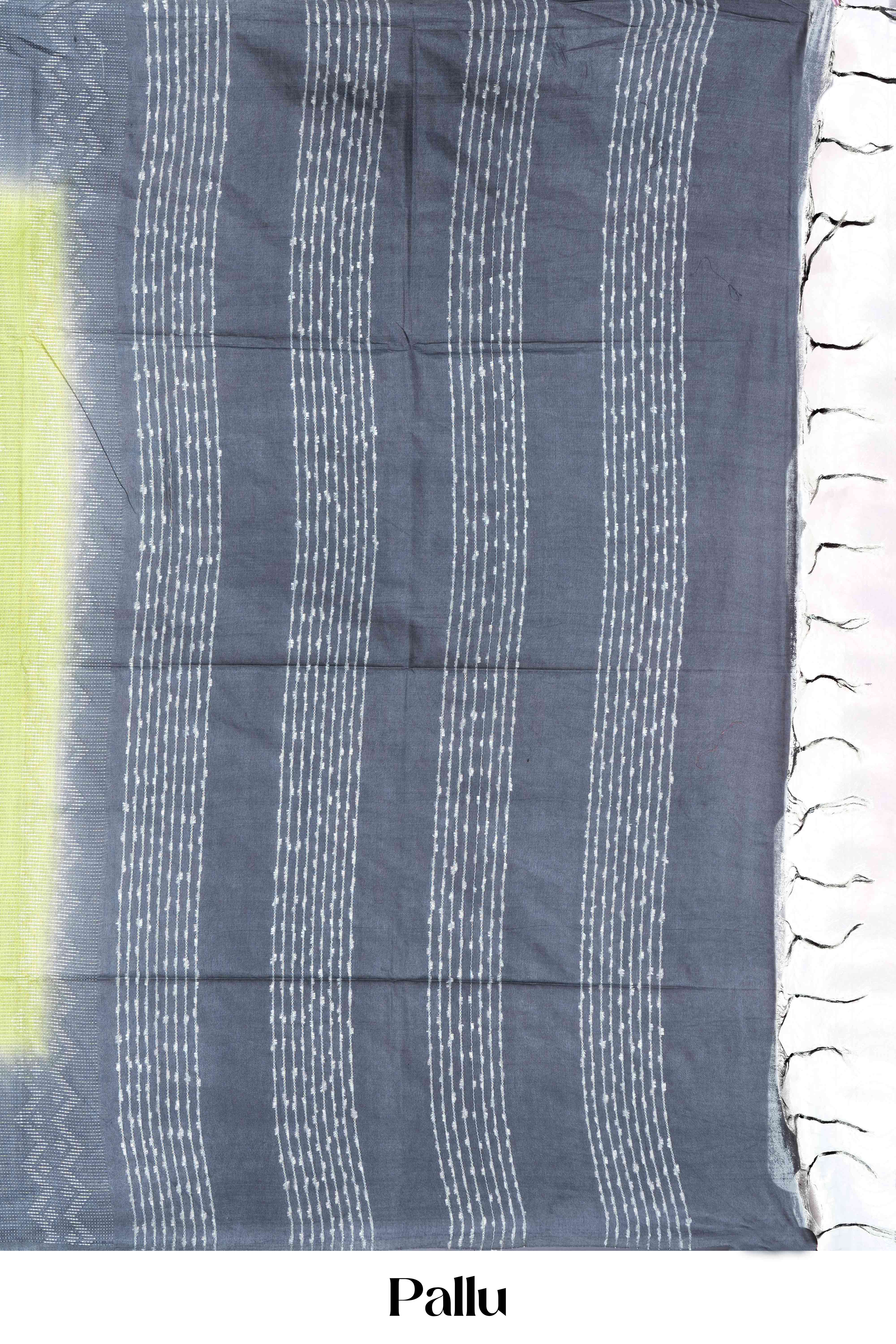 Printed linen saree design