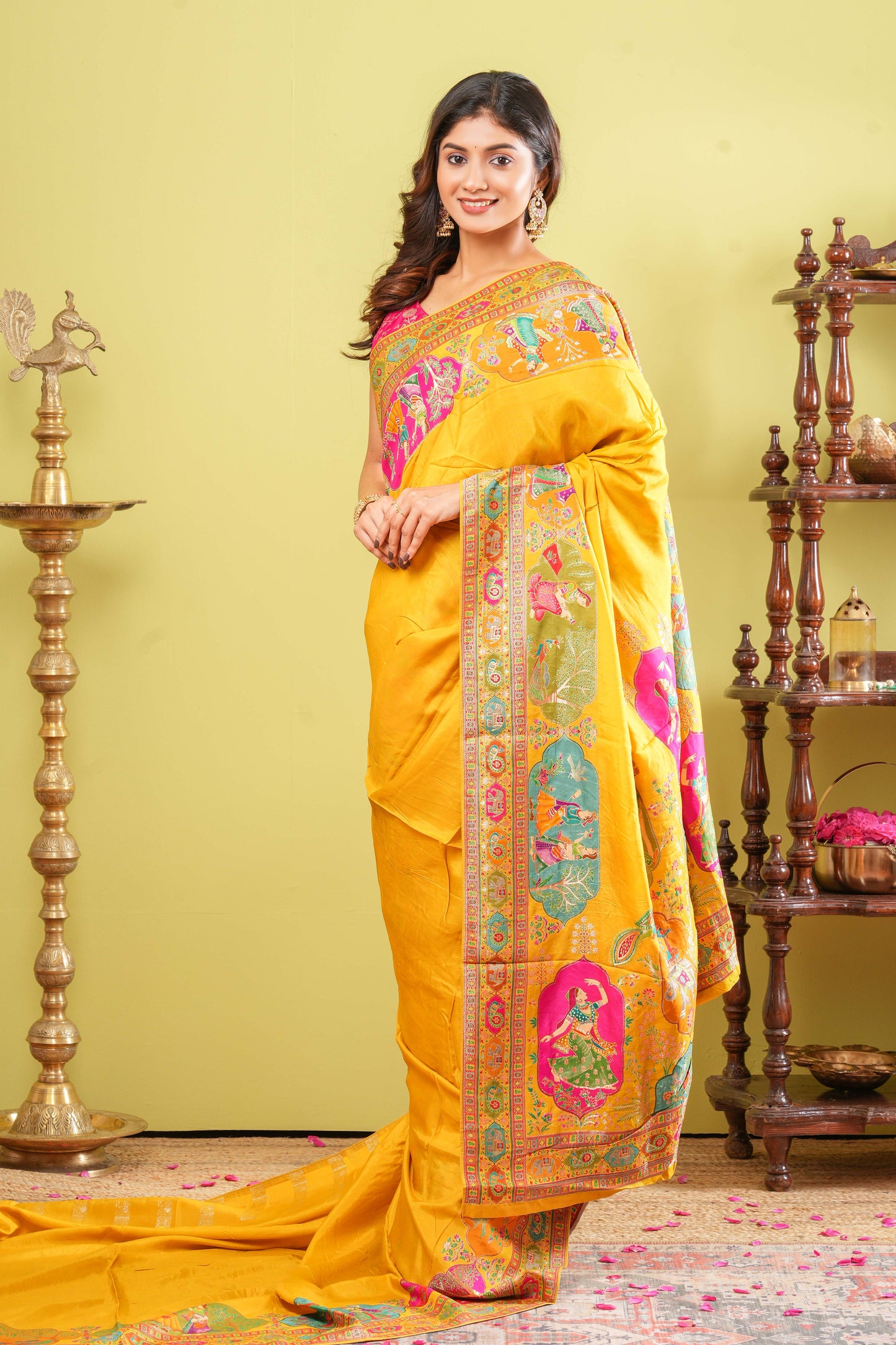 Printed pallu details