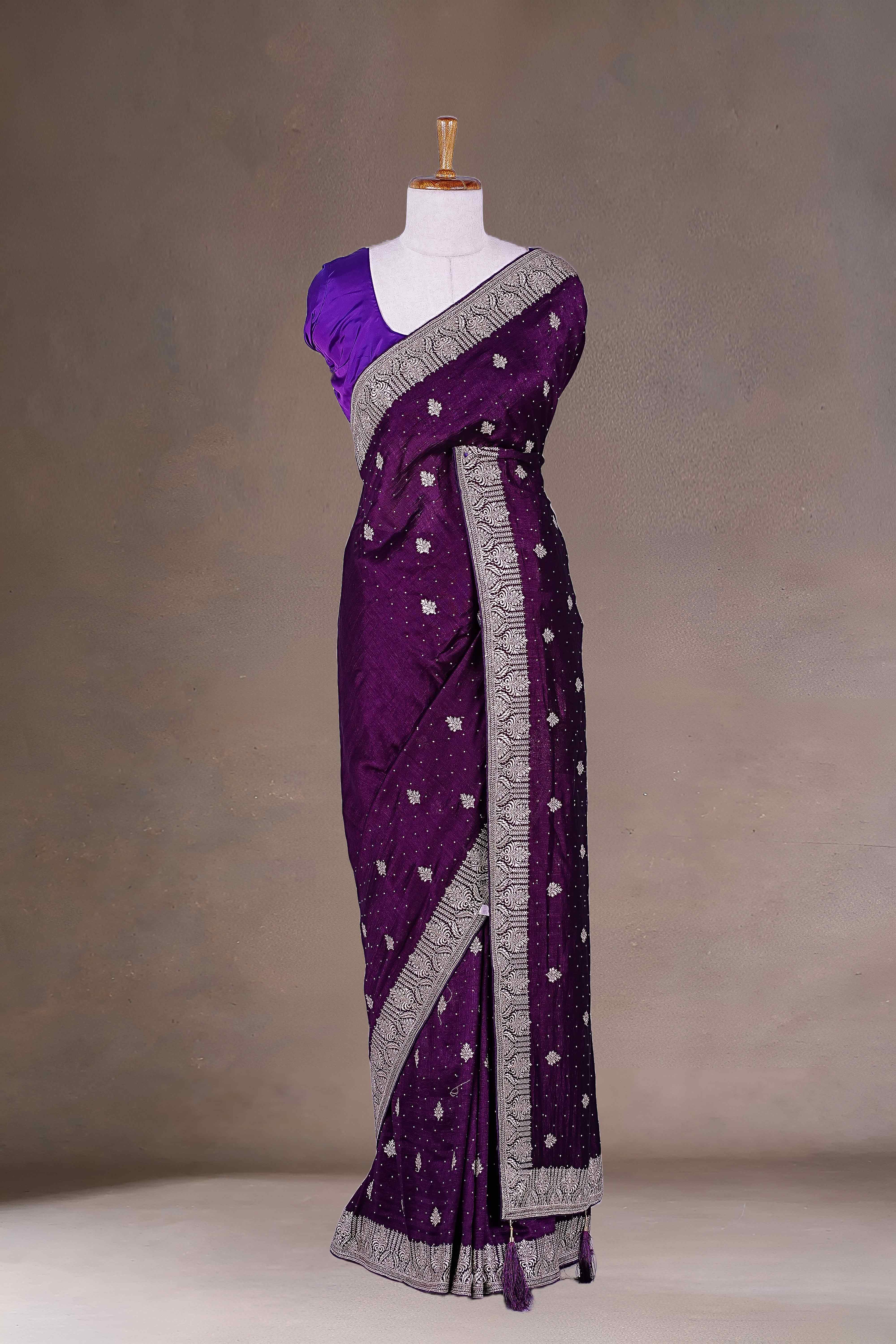 Purple color Sarees