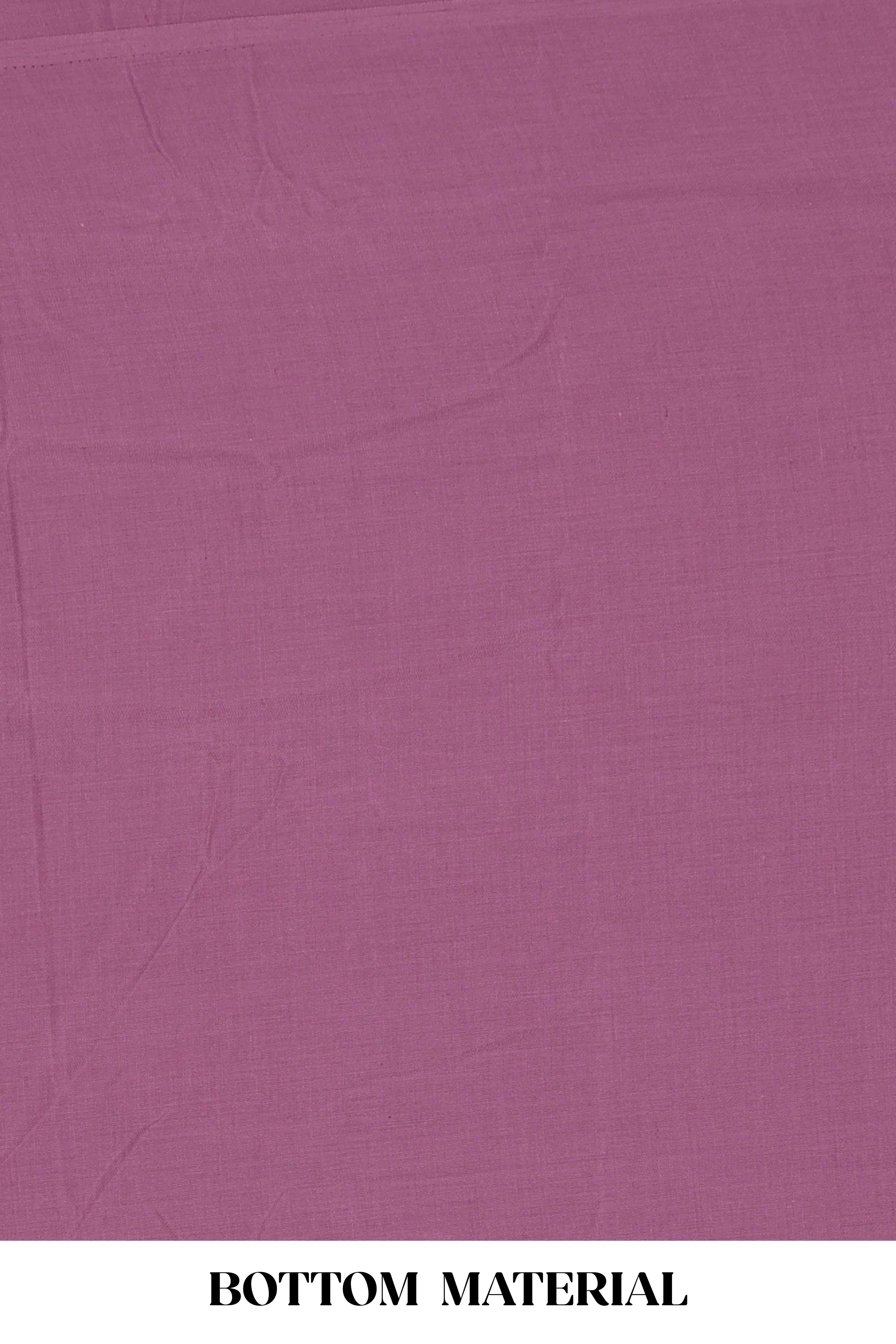 Purple cotton thread work suit