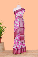 Purple dola printed saree