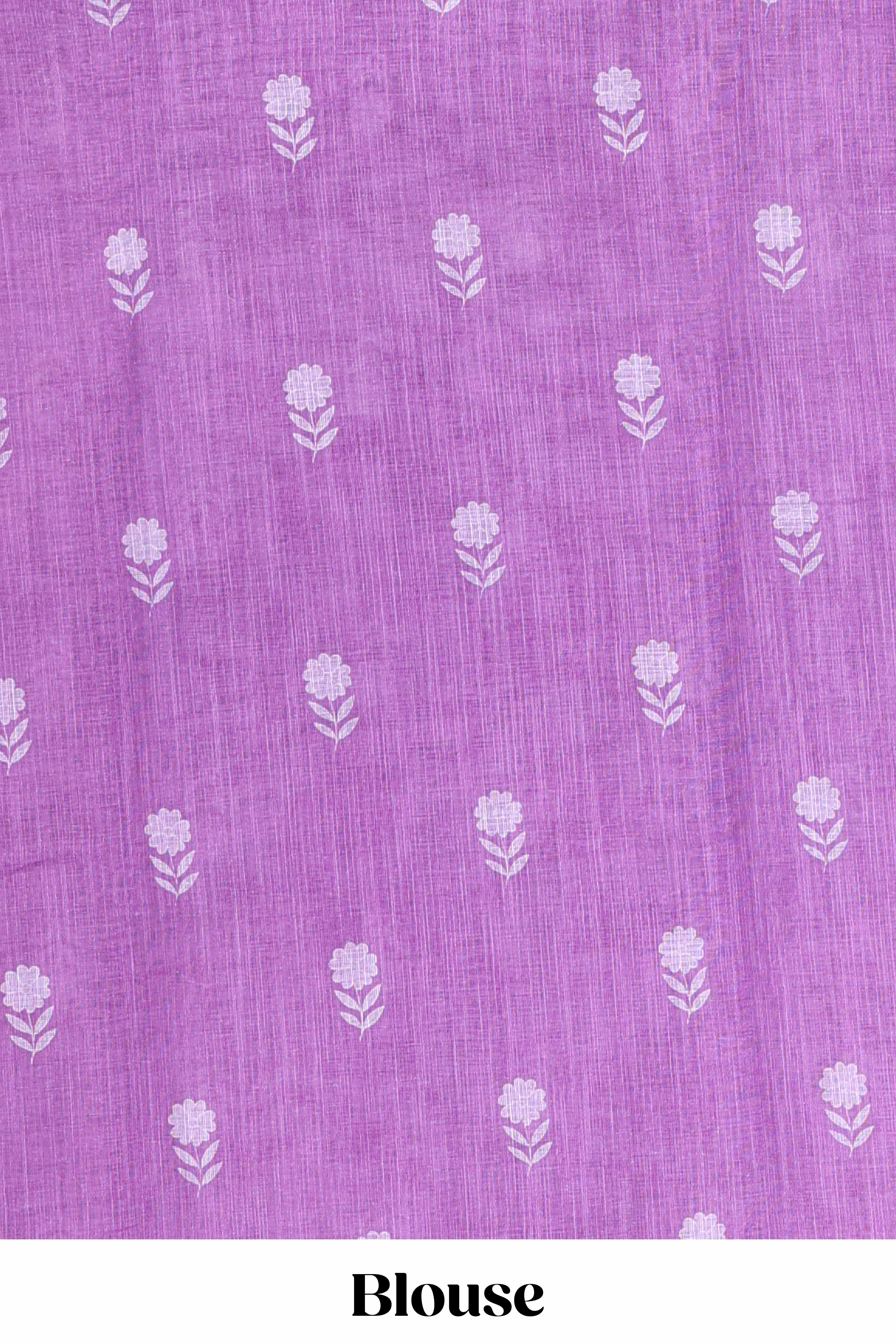 Purple ethnic floral saree